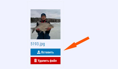 Добавить фото с отчётом о рыбалке